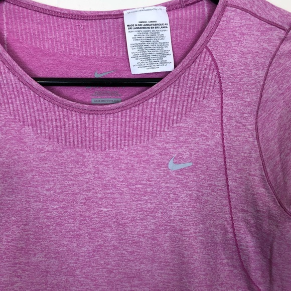 Nike Pink Dri-Fit Long Sleeve Workout Top Sz S - Picture 4 of 11